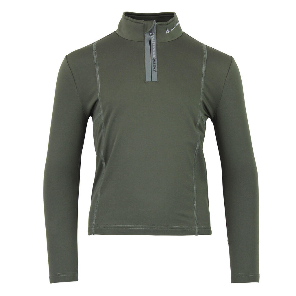 Kids' base layer T-shirt with zip Peak Mountain Ecanevi
