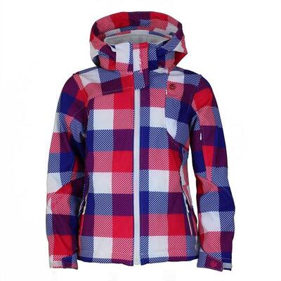Tweedehands - meisjes softshell jas met print peak mountain gaveny