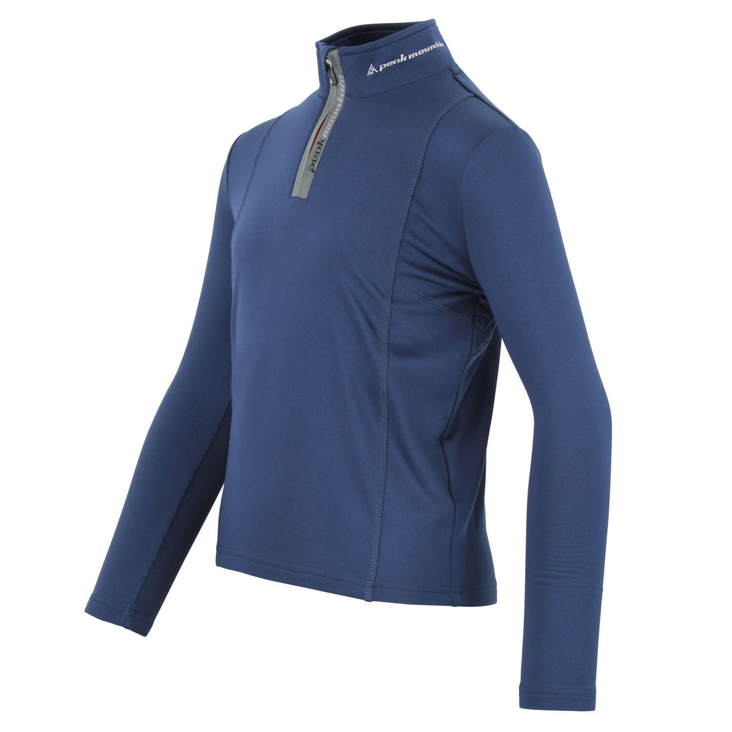 T-shirt 1e huid met rits voor kinderen Peak Mountain Ecanevi 3/4