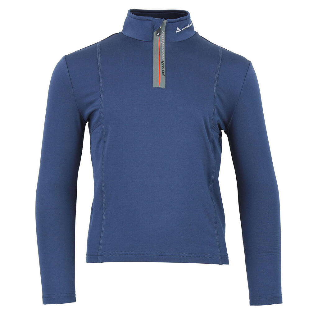 Kids' base layer T-shirt with zip Peak Mountain Ecanevi