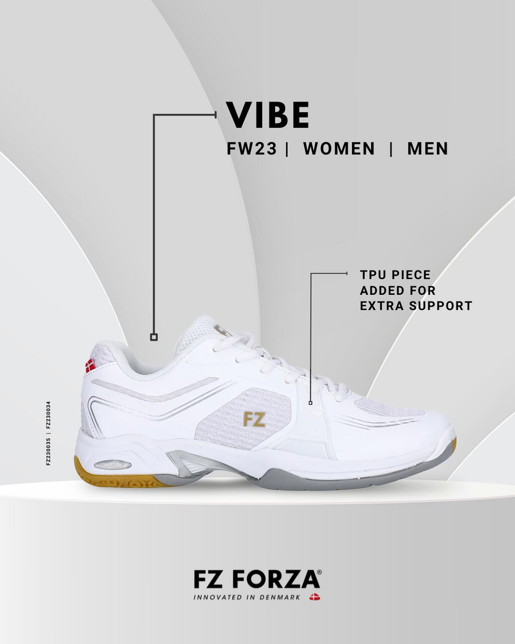 Schoenen - zaalsport - dames - VIBE - goede ondersteuning en grip - wit 5/5