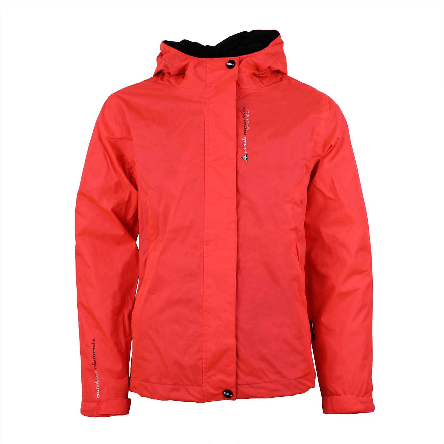 Peak Mountain - Veste De Ski Double Polaire Fille Peak Mountain Fajik - Coupe Vent - Orange|rouge - Decathlon