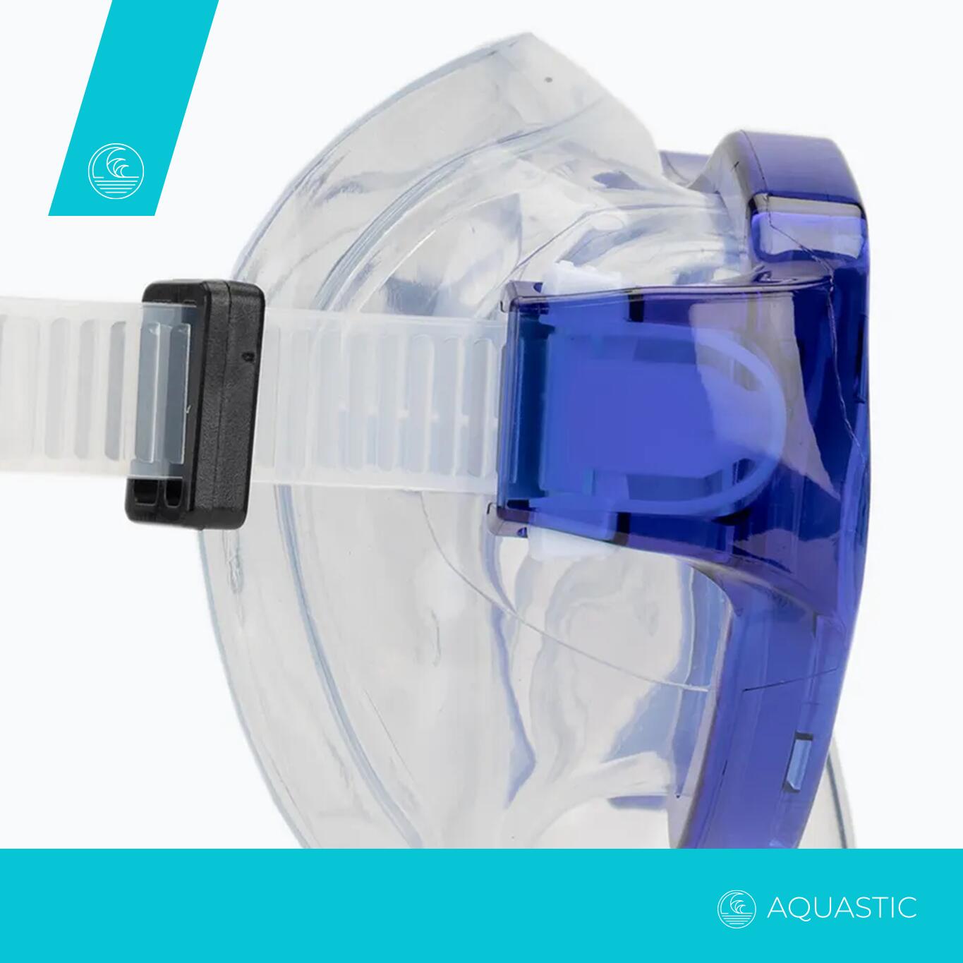 Maska do snorkelingu dziecięca AQUASTIC Shelly do sportów wodnych 2/7