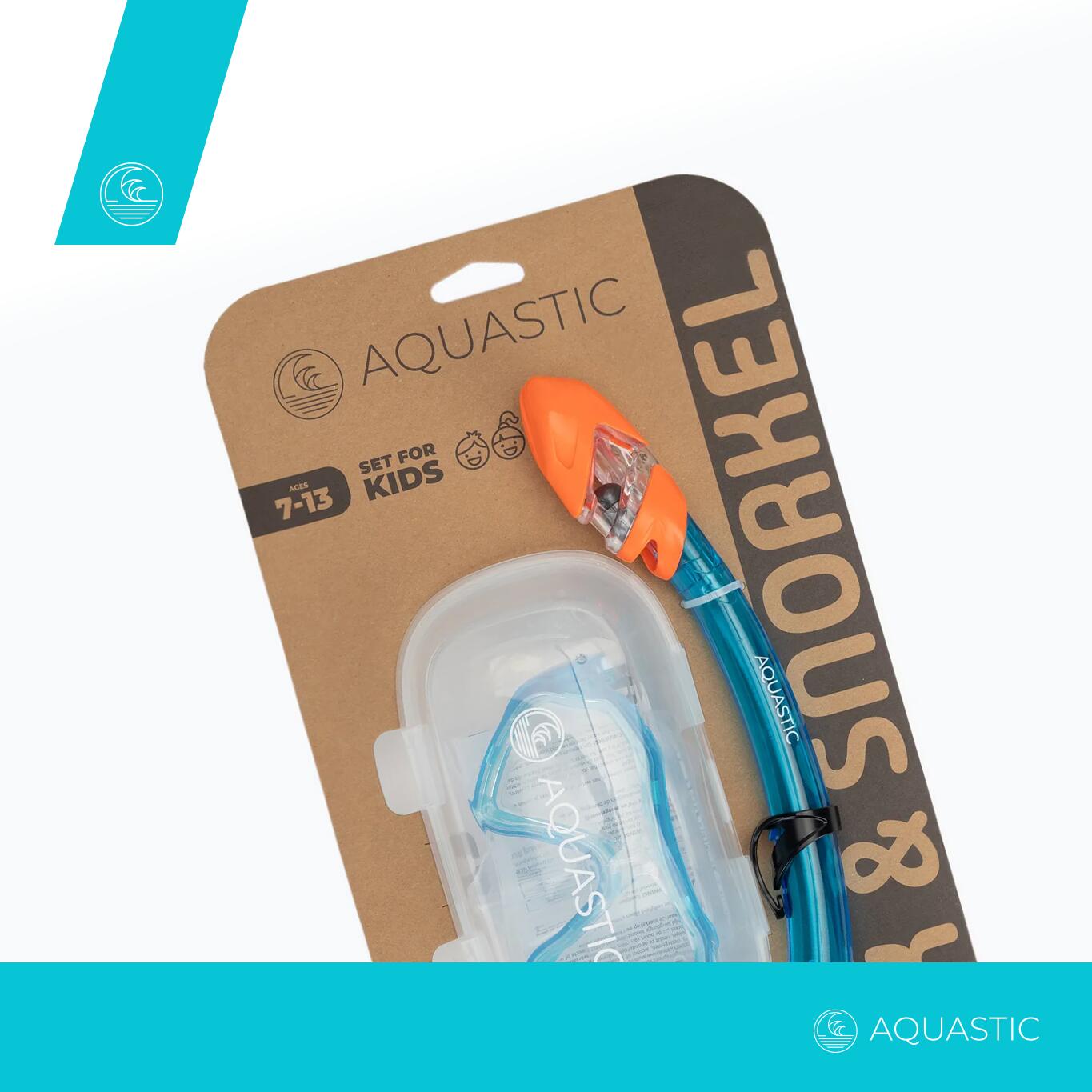 AQUASTIC Shelly kindersnorkelset 5/8