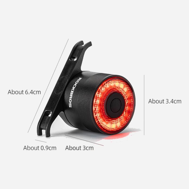 Lampa rowerowa Rockbros tylna z inteligentnym systemem stop