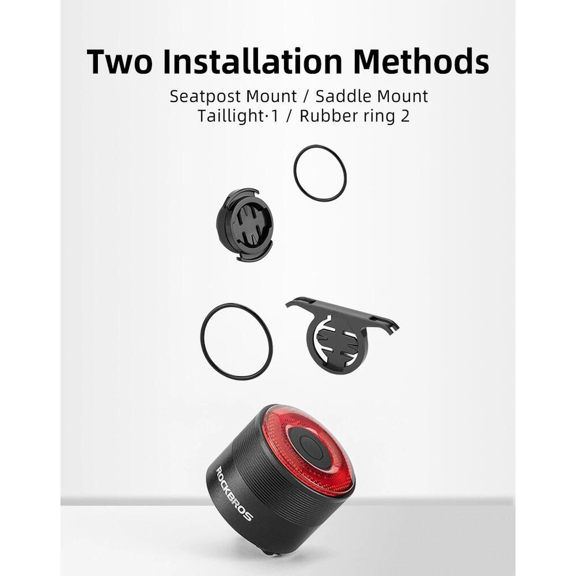 Lampa rowerowa Rockbros tylna z inteligentnym systemem stop