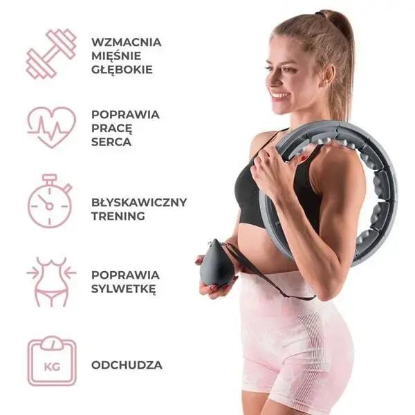 Sada masážní hula hoop HMS HHW06 a BR163 PLUS SIZE zeštíhlujícího pásu 6/7