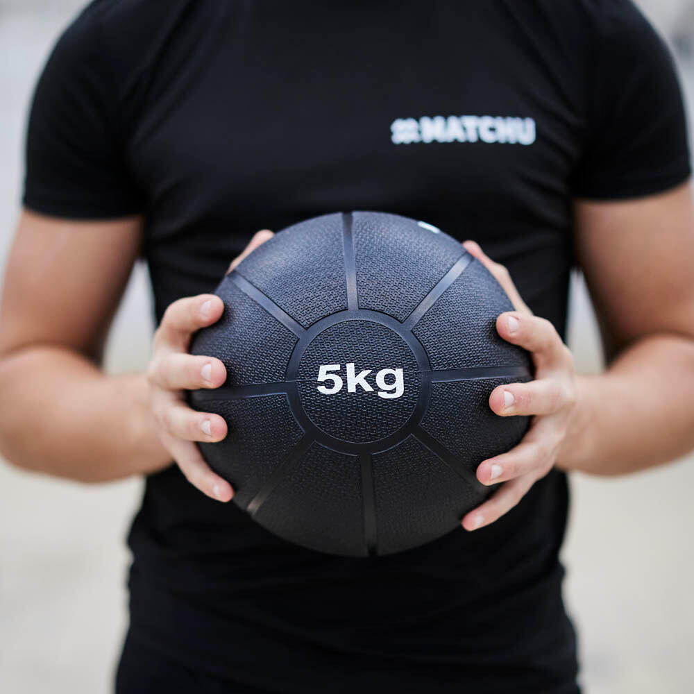 Médecine-ball Ancien McGurk 5 Kg En Cuir - Gym Et Training Vintage