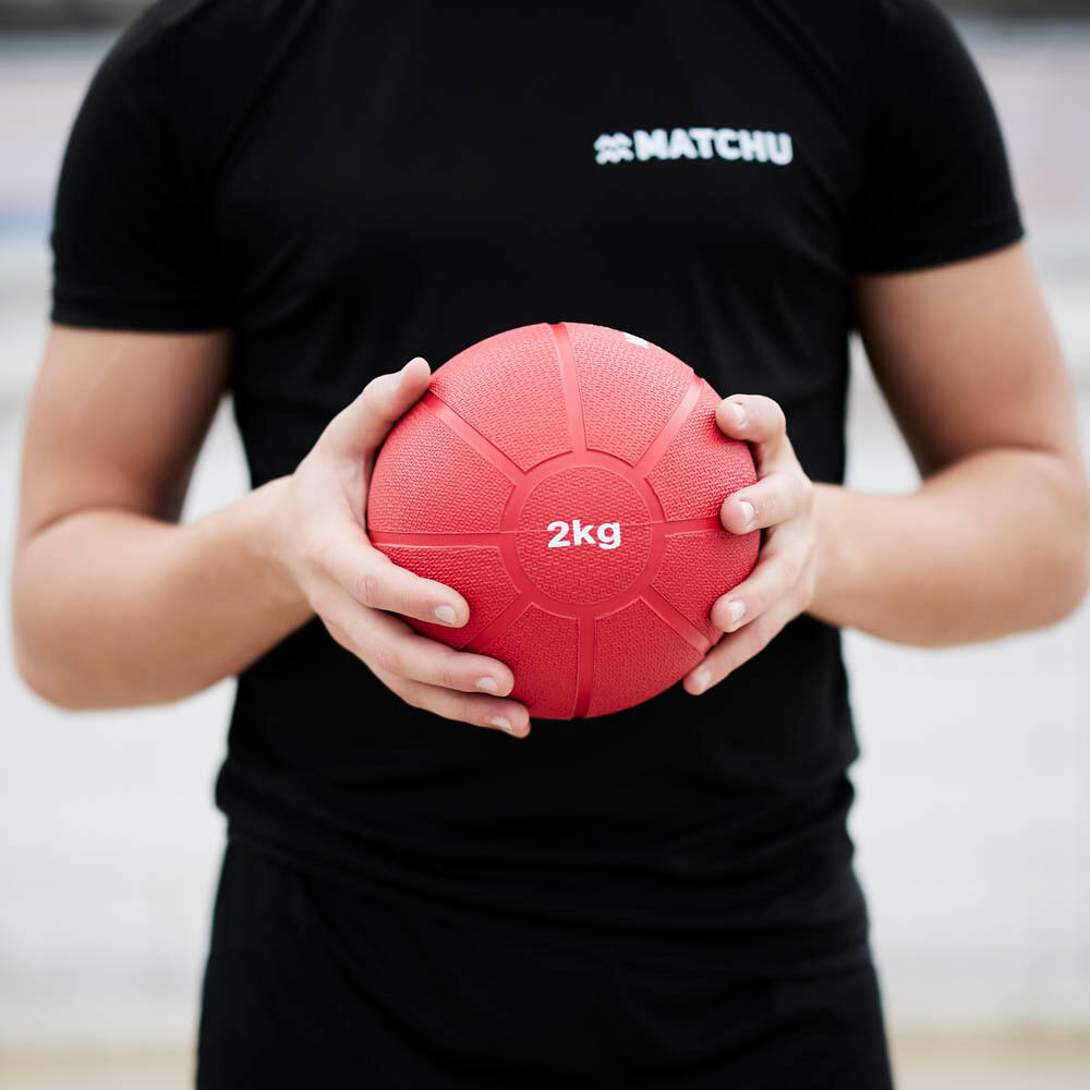 TheraPIE Gewichtsball, Ca. 1 Kg, Rot – Ideal Für Handball, Volleyball & Fitness