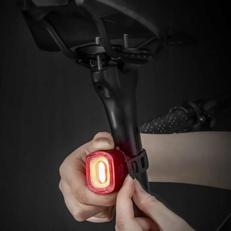 Lampă biciclete led, sistem oprire inteligent Q2s, negru