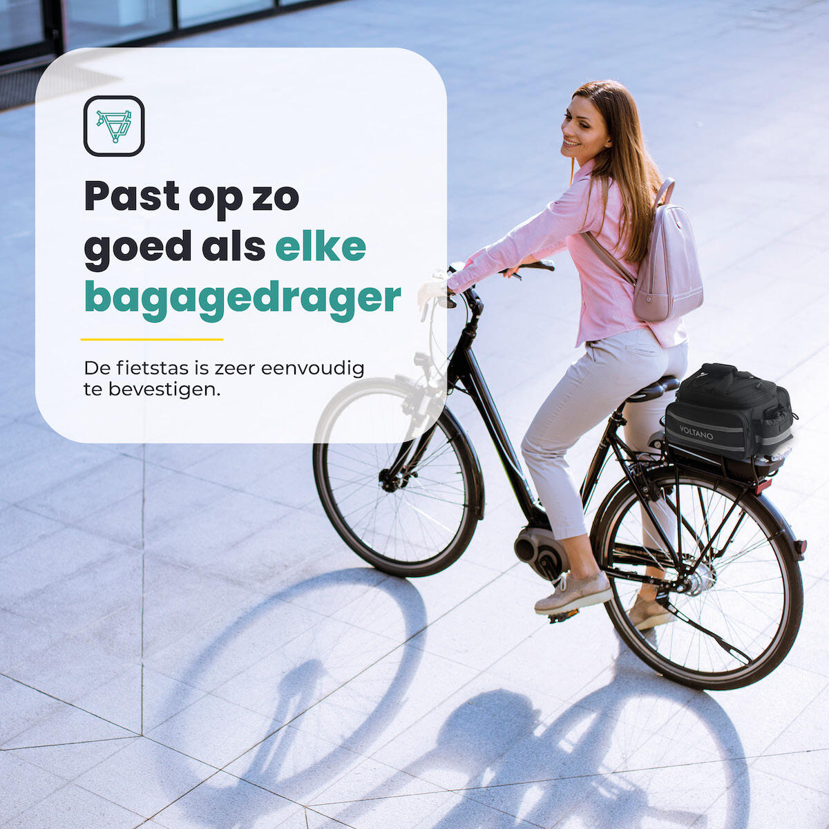 Fietstas voor Toerfietsen van het merk VOLTANO - Unisex - Kleur ZWART -  - 13 L 3/7