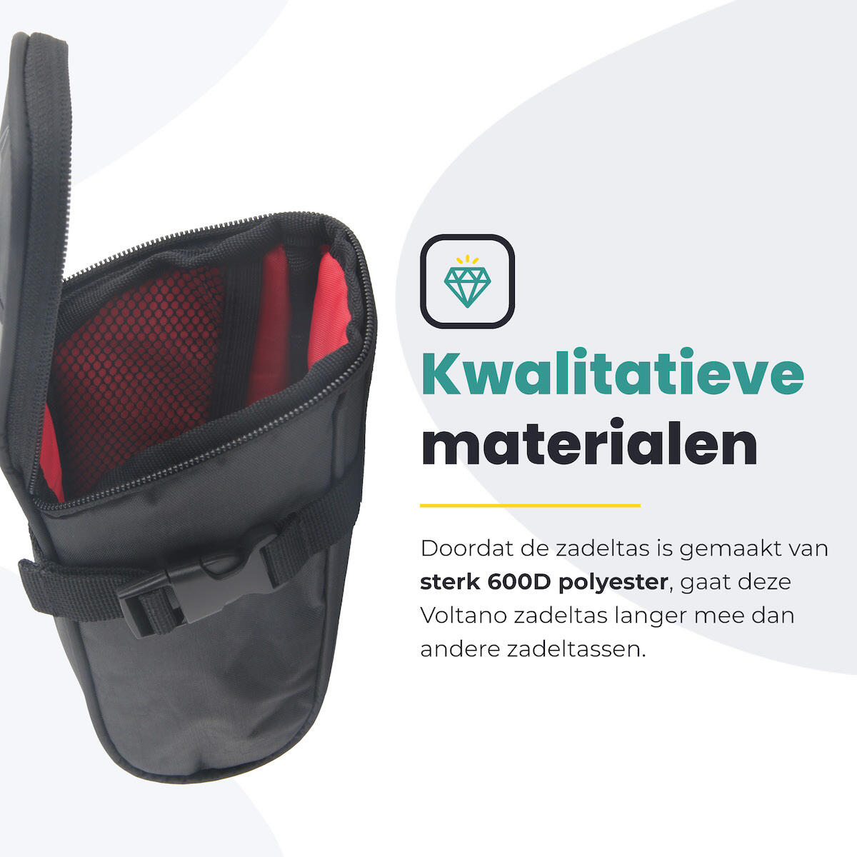 Fietstas voor Toerfietsen van het merk VOLTANO - Unisex - Kleur ZWART -  - ONE 2/7