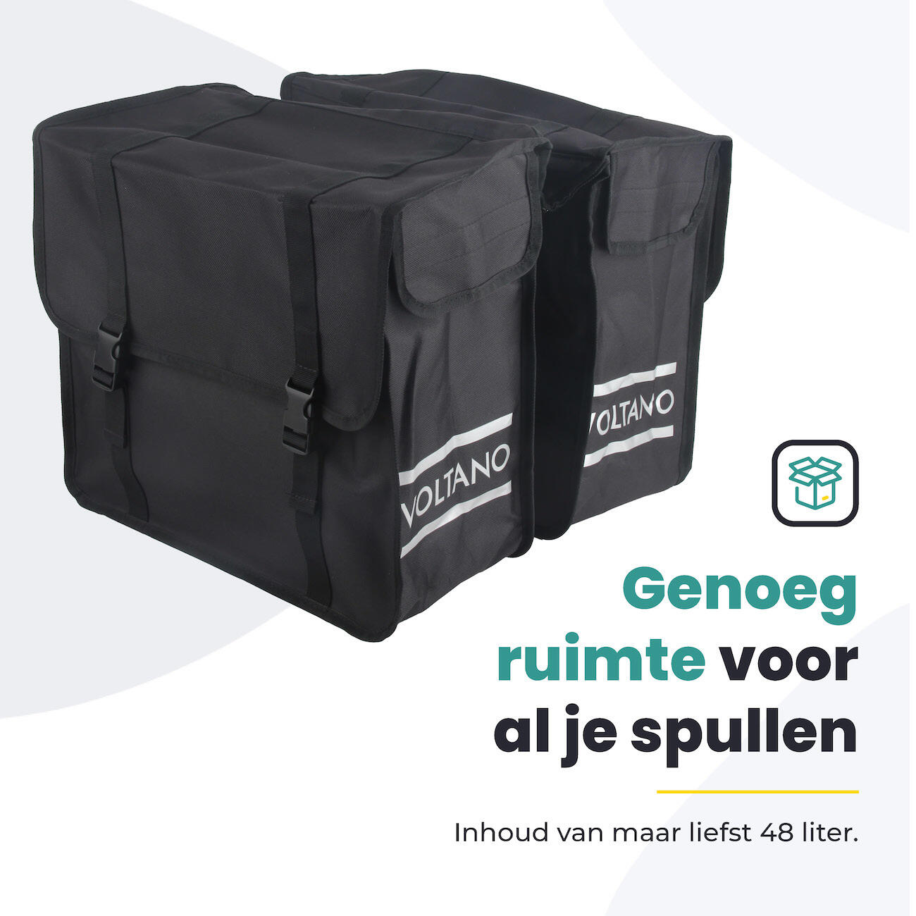 Fietstas voor Toerfietsen van het merk VOLTANO - Unisex - Kleur ZWART -  - 48L 3/7