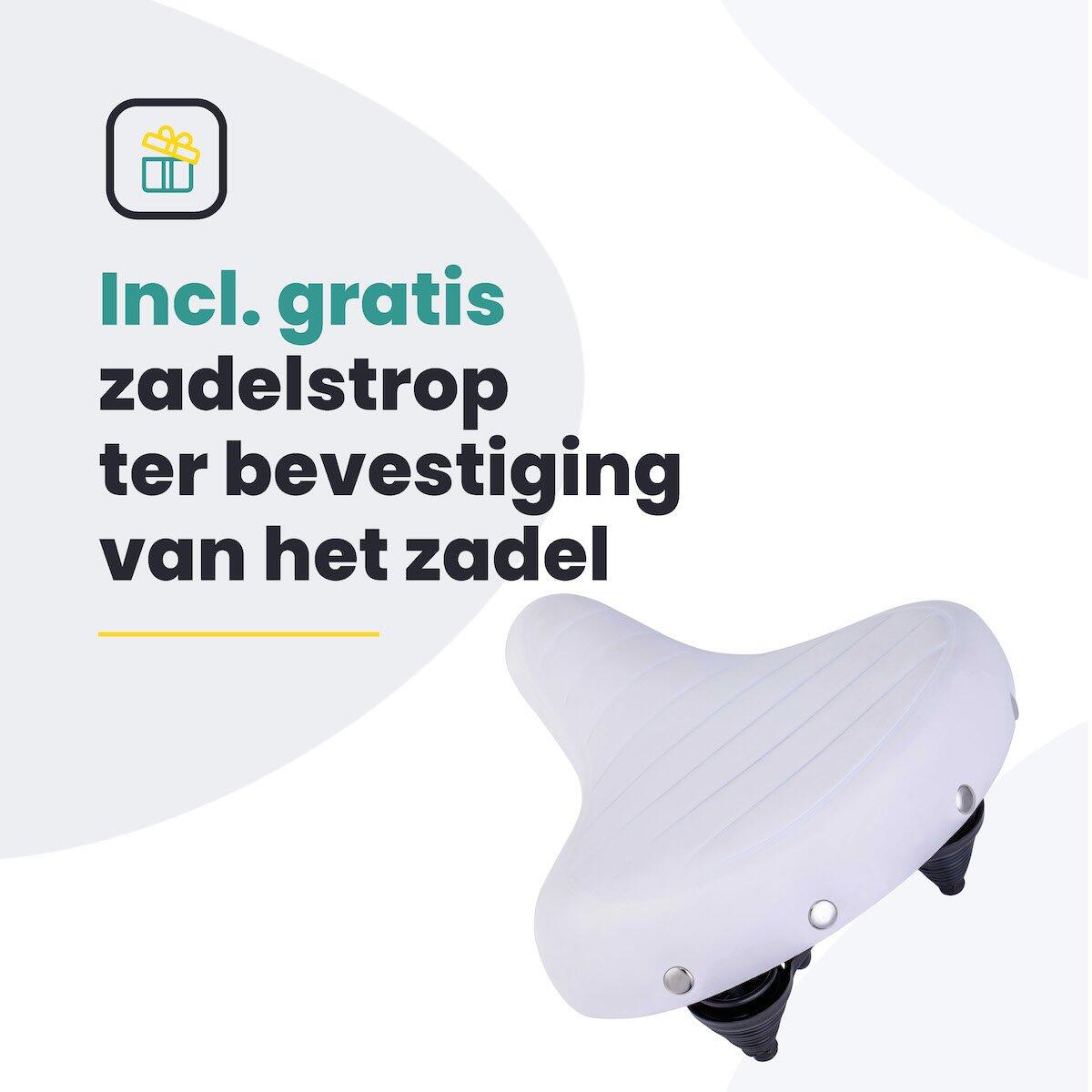 Fietszadels voor Toerfietsen van het merk VOLTANO - Unisex - Kleur WIT - 3/7