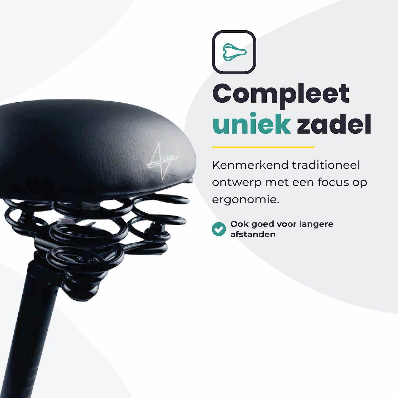 Fietszadels voor Toerfietsen van het merk VOLTANO - DAMES - Kleur ZWART - 3/7