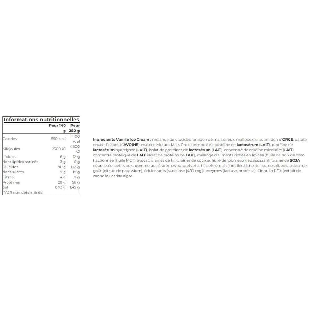 Gainers | Mutant Mass (6800g) | Vanille 2/2