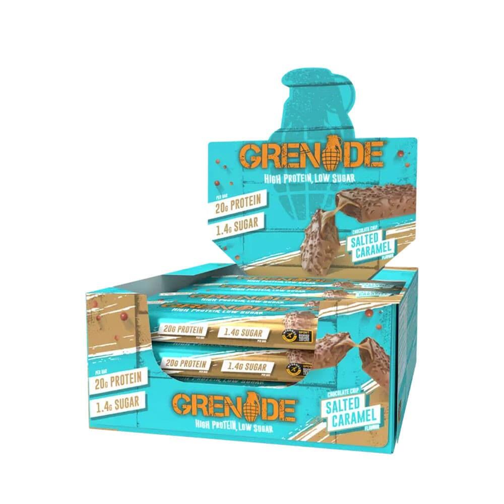GRENADE Eiwitrepen - Koolhydraat Killa Reep (12x60g) - Choc Chip Gezouten Karamel