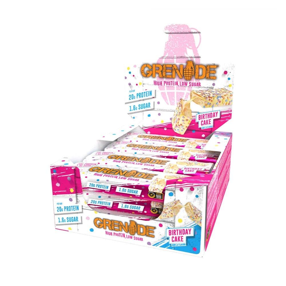 GRENADE Eiwitrepen - Koolhydraat Killa Reep (12x60g) - Verjaardagstaart