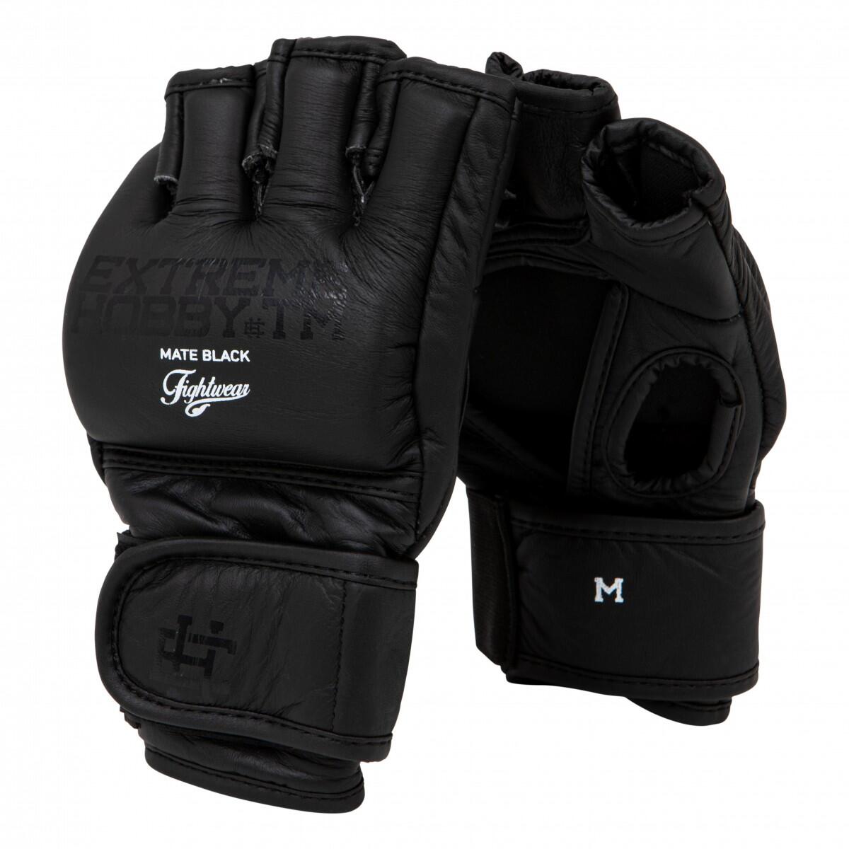 Rękawice do MMA i Muay Thai skóra naturalna EXTREME HOBBY MATE BLACK COMBAT 2/7