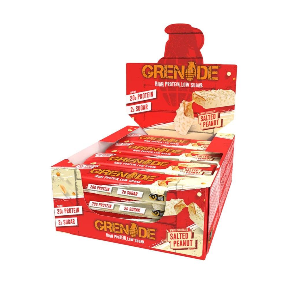 GRENADE Eiwitrepen - Koolhydraat Killa Reep (12x60g) - Witte Chocolade Gezouten Pinda
