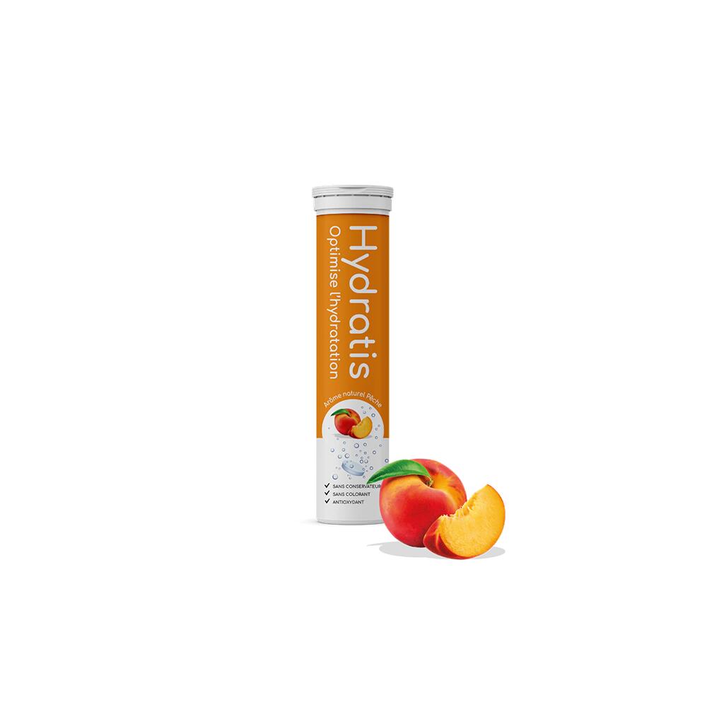 Hydratis - Électrolytes Et Hydratation | Tube Hydratis (20 Tabs) | Pêche - Boisson Isotonique - Decathlon