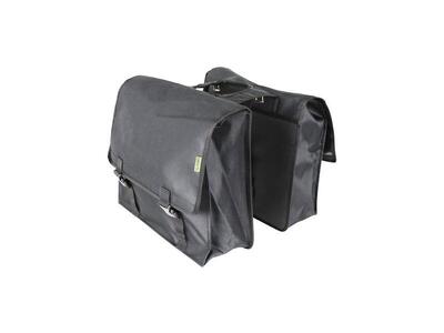 Dresco dubbele fietstas super shopper - 50l - zwart