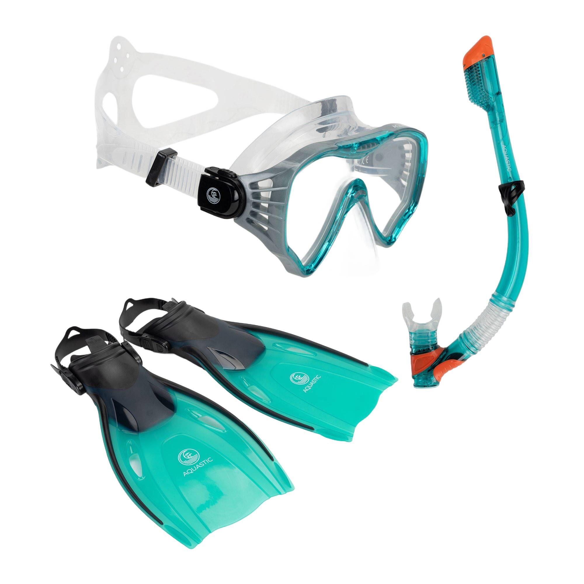Aquastic - Ensemble De Plongée En Apnée Aquastic Jetty - Kit De Snorkeling - Bleu - 43/46 - Decathlon