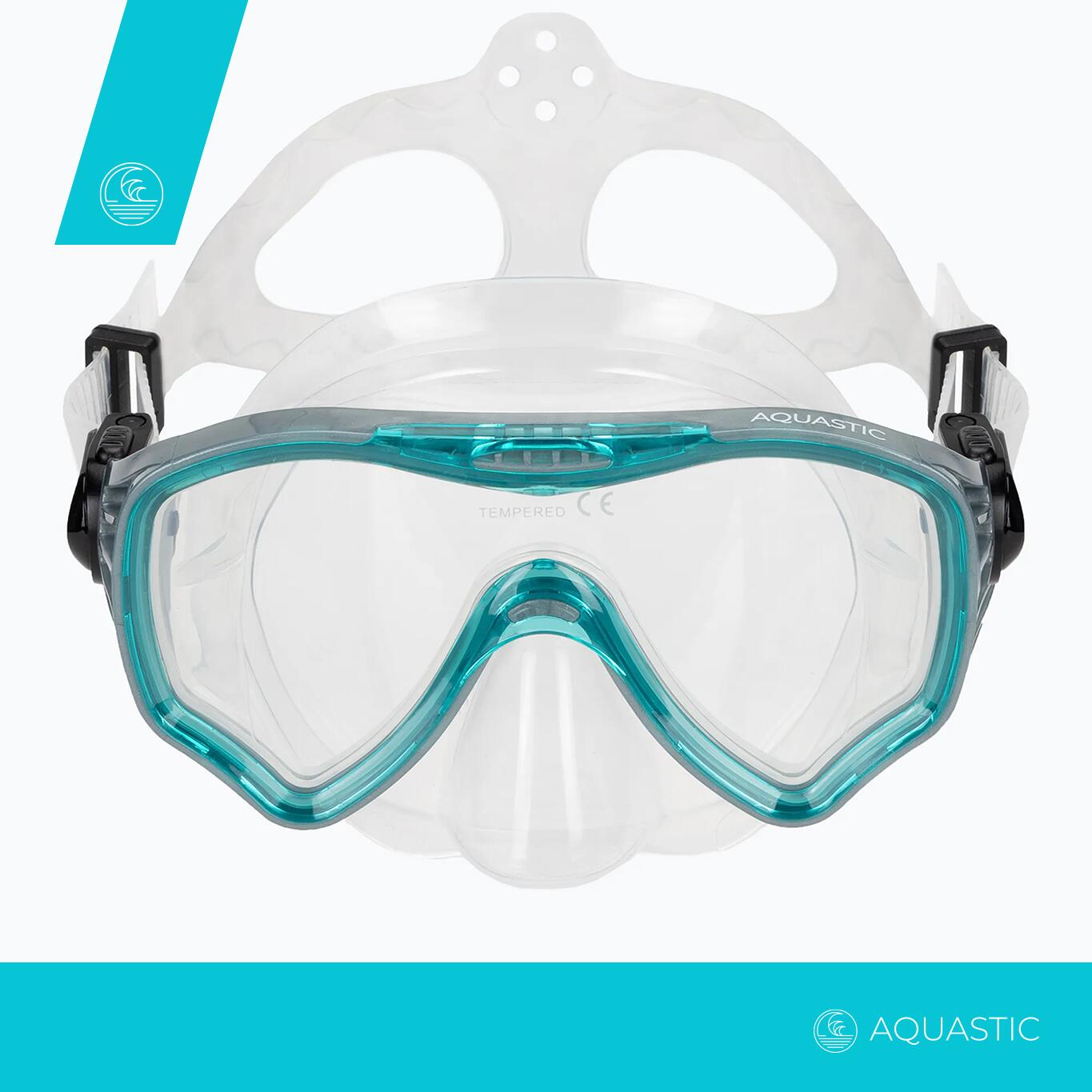 Zestaw do snorkelingu AQUASTIC Jetty do sportów wodnych 2/7