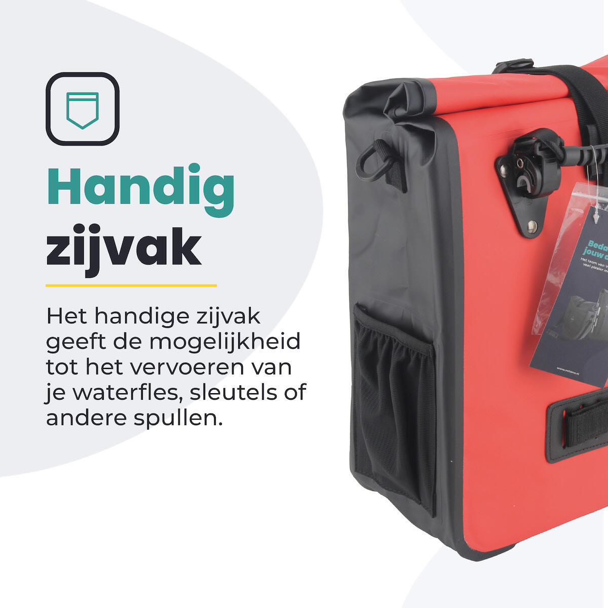 Voltano Fietstas 16L - Zwart / Rood 2/7