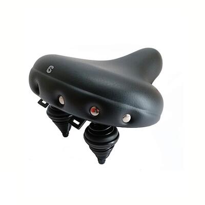 Selle comfort drifter fietszadel - zwart - met hangveren