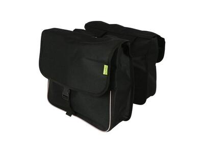 Dresco dubbele fietstas basic shopper - 32l - zwart