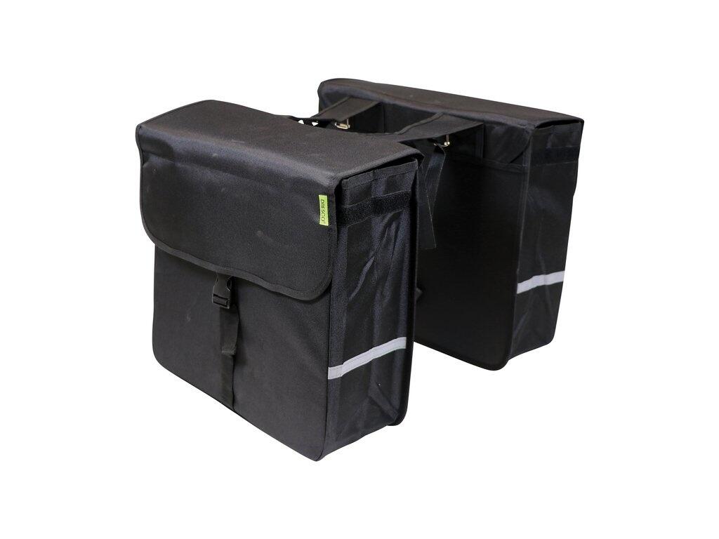 DRESCO Dresco Dubbele Fietstas Luxe Shopper - 40L - Zwart