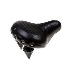 Selle Comfort Wave — selle noire, sans sangle, rails acier