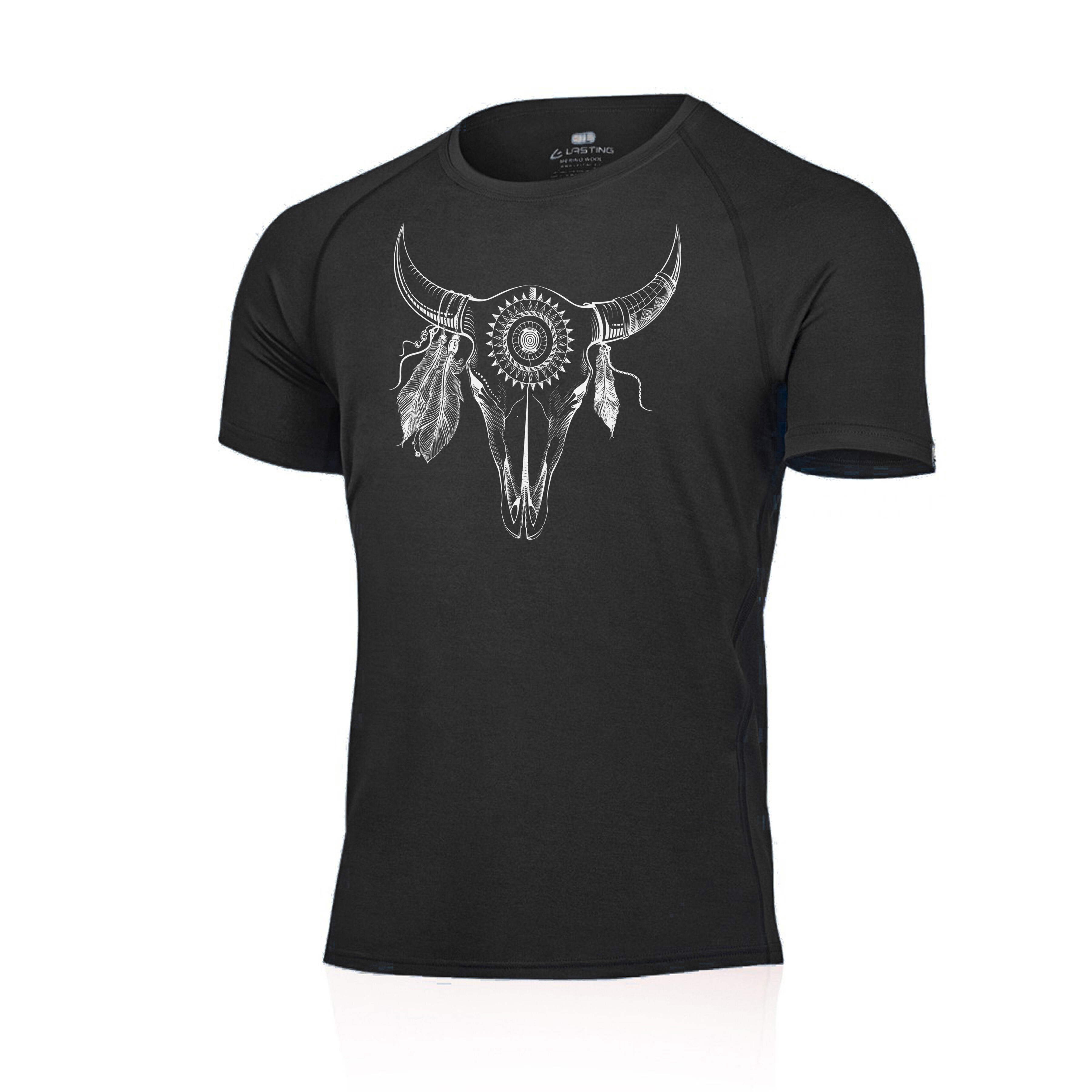 LASTING BULO pánské merino triko s tiskem