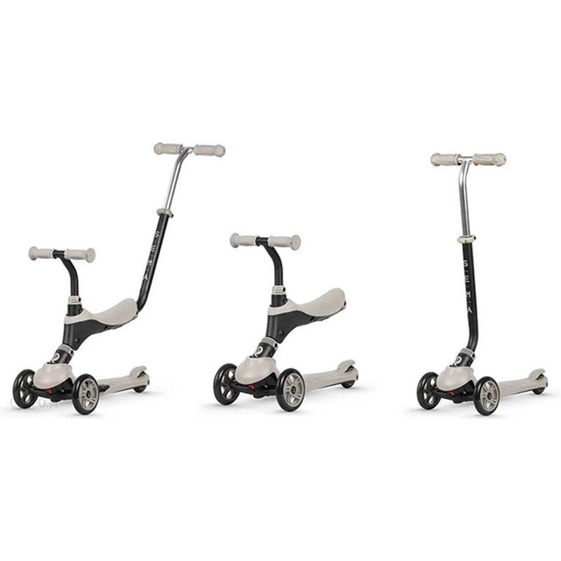 Qplay Sema Step Scoot and Ride - Trottinette d'équilibre 5-en-1 - Beige