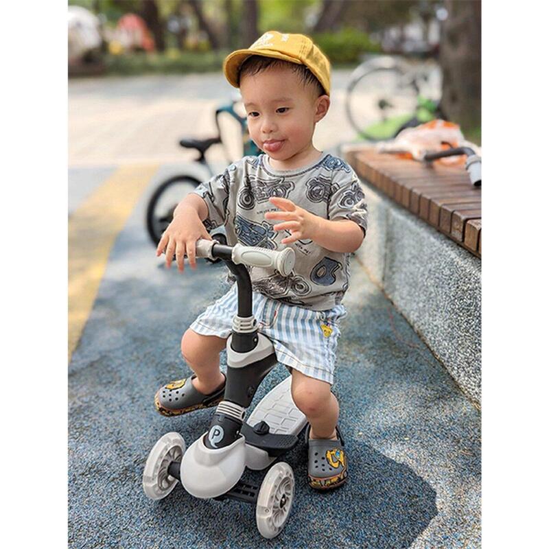 Qplay Sema Step Scoot and Ride - Trottinette d'équilibre 5-en-1 - Beige