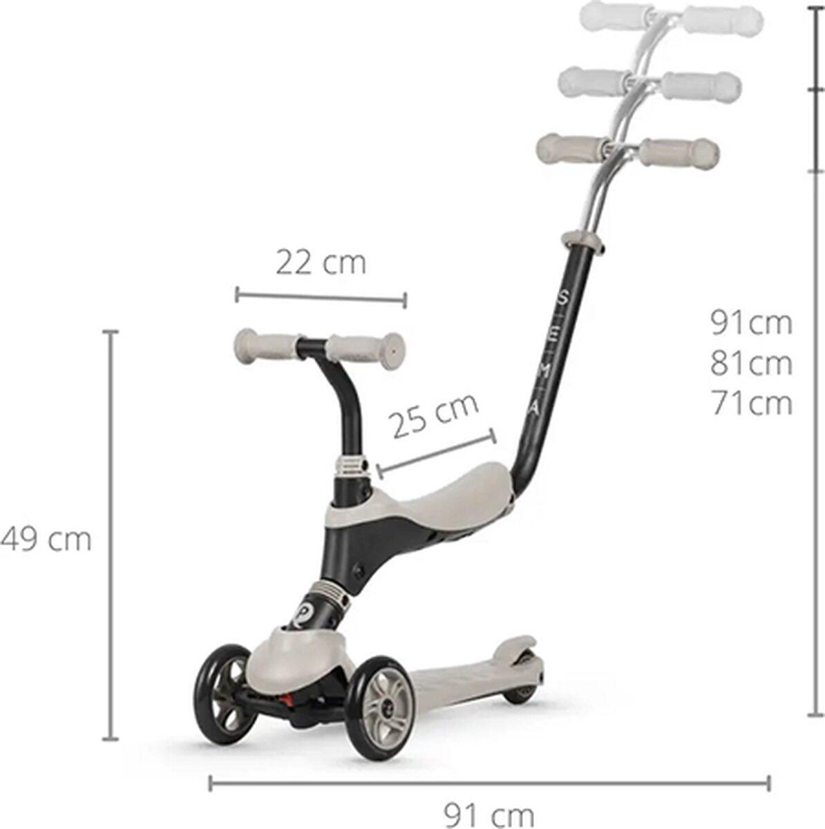 Qplay Sema Step Scoot and Ride - Patinete de equilibrio 5-en-1 - Beige 7/7