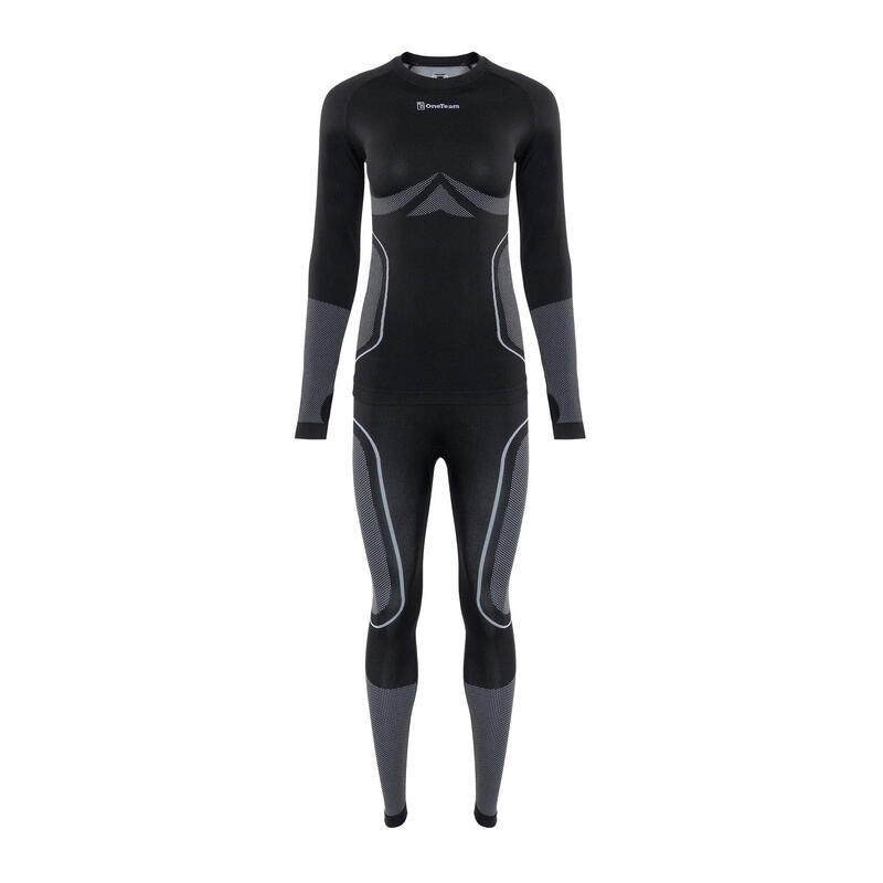 Um conjunto de roupas íntimas termoativas femininas OneTeam Achill W Set