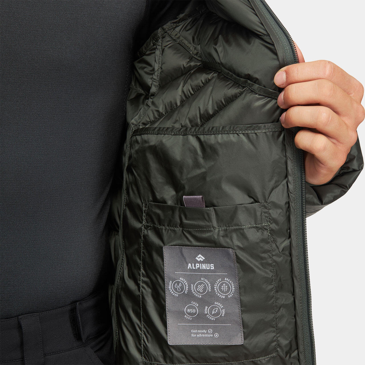 Doudoune en duvet de trek montagne Alpinus Pollux - Homme 5/5