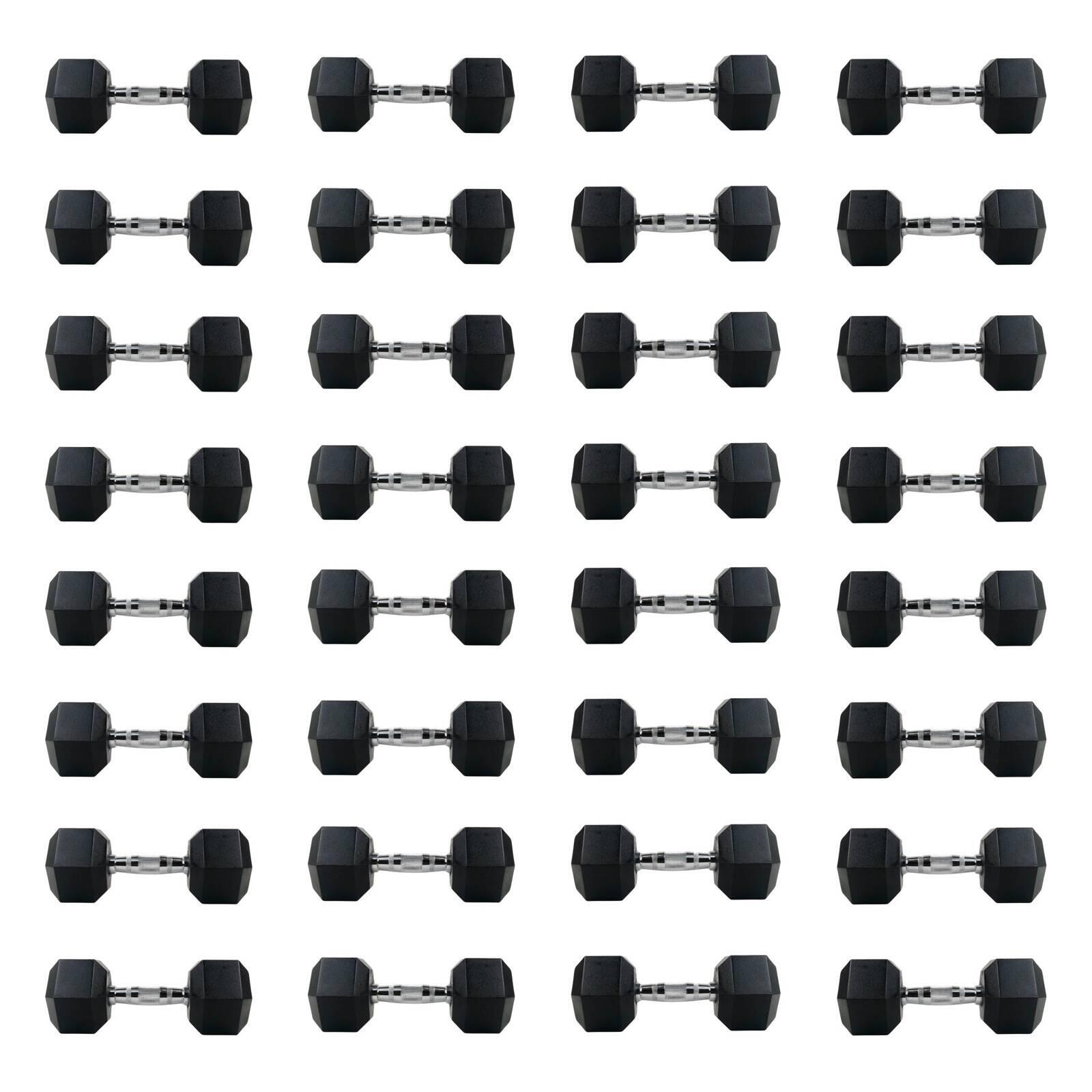 Zestaw hantli hex UNDERFIT 2 x 5-30 kg (385 kg) 1/8