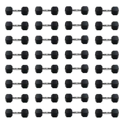 Zestaw hantli hex UNDERFIT 2 x 2,5-40 kg (680 kg)