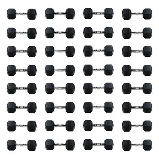 Zestaw hantli hex UNDERFIT 2 x 2,5-40 kg (680 kg)