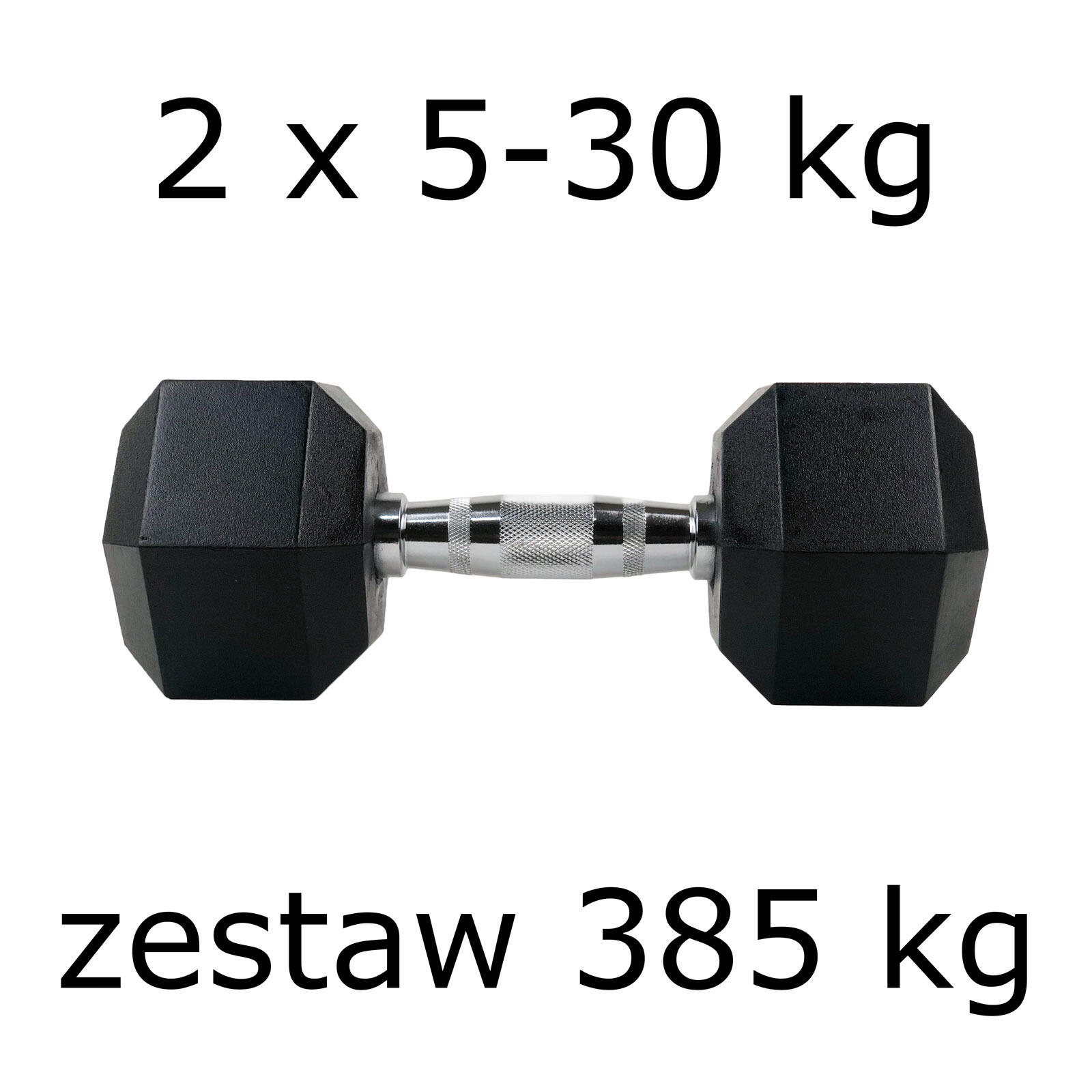 Zestaw hantli hex UNDERFIT 2 x 5-30 kg (385 kg) 2/8