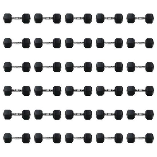 Zestaw hantli hex UNDERFIT 2 x 5-40 kg (675 kg)