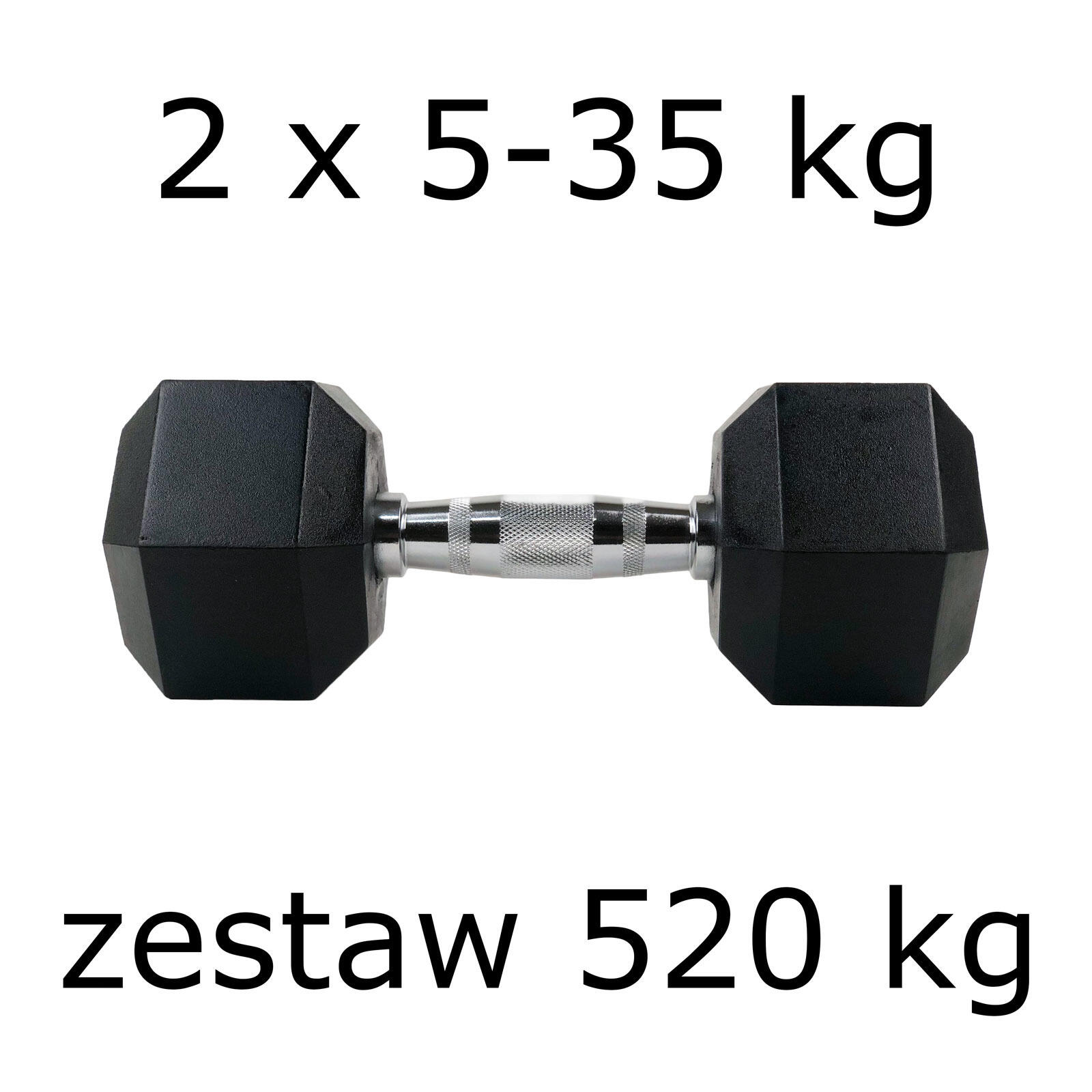 Zestaw hantli hex UNDERFIT 2 x 5-35 kg (520 kg) 2/8