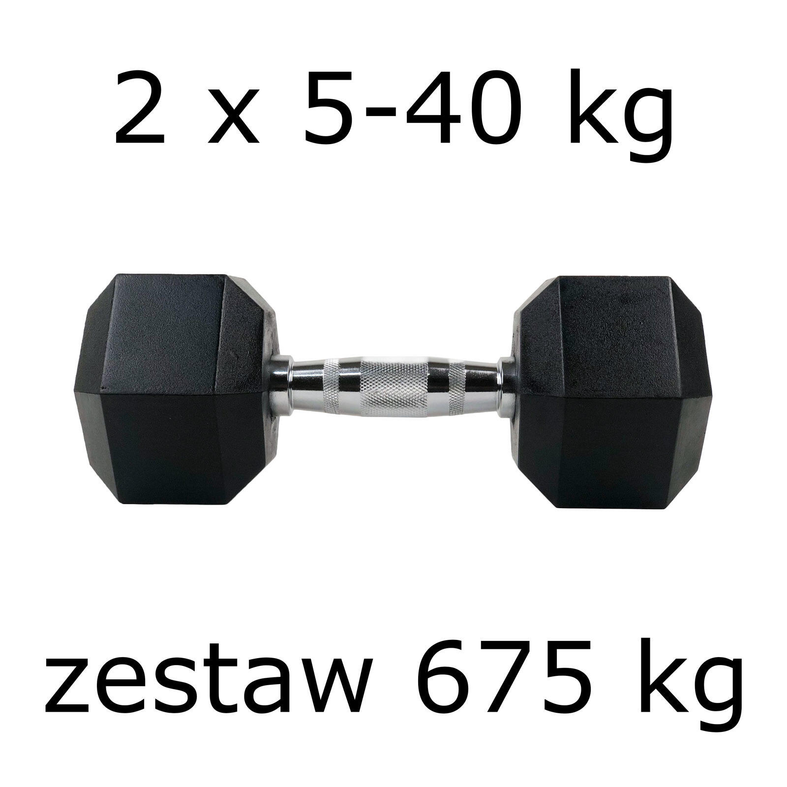 Zestaw hantli hex UNDERFIT 2 x 5-40 kg (675 kg) 2/8