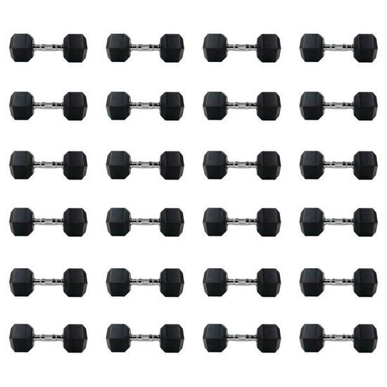 Zestaw hantli hex UNDERFIT 2 x 2,5-30 kg (390 kg)