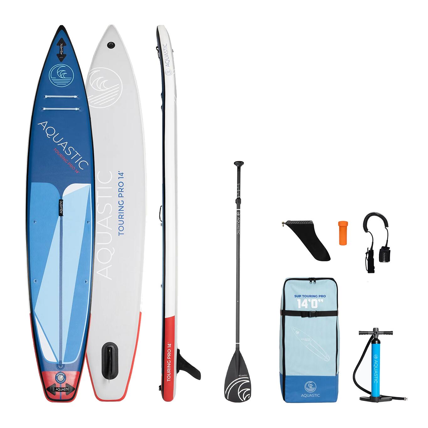 Placă SUP AQUASTIC Touring Pro 14'0" Set cu rucsac