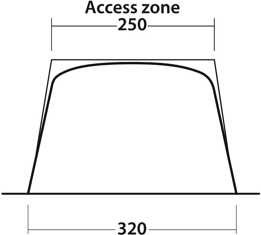 Outwell Vehicle Touring Canopy Pitched Shelter With Attachment Heights 180-240cm 5/7