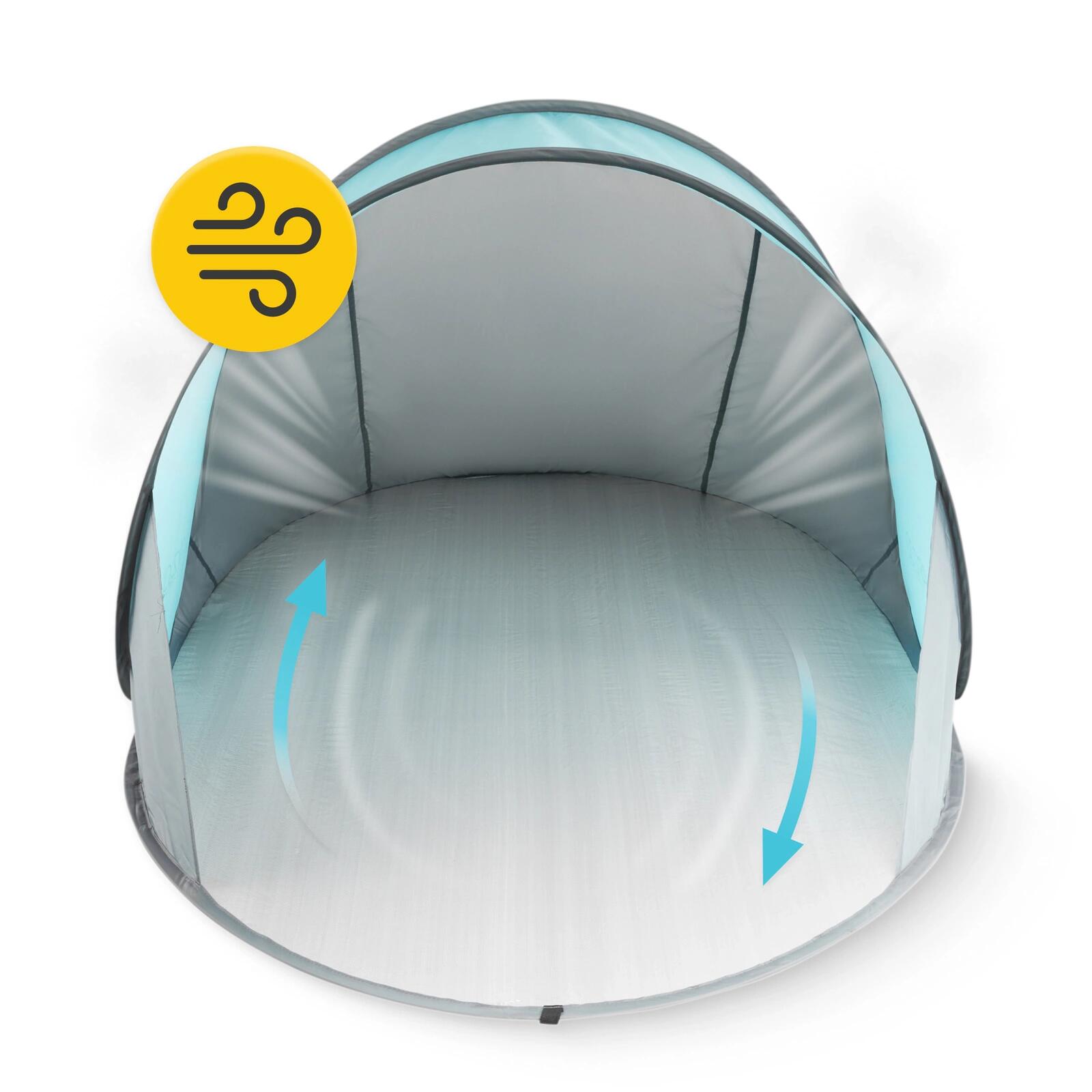 Strandtent pop-up zelfopzettend UV30+ 2-persoons compact 4FIZJO 3/7